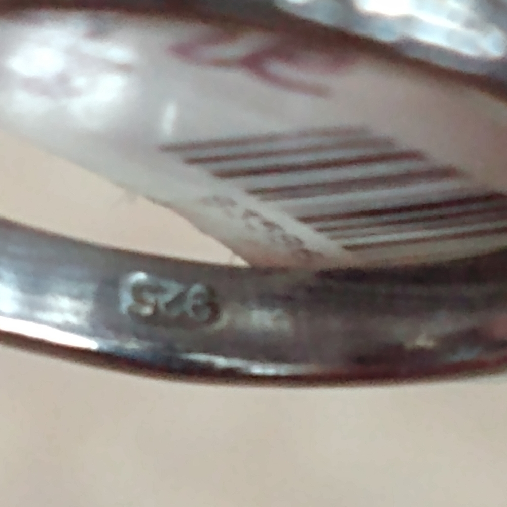 925 Sterling Silver Moonstone ring - Picture 6 of 7